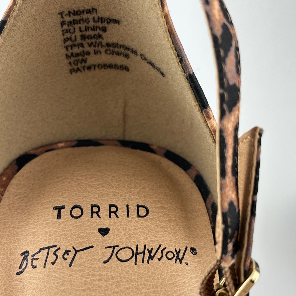 Nwt Betsey Johnson For Torrid Leopard Glitter Heels 10W - Picture 9 of 10